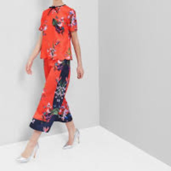 Ted Baker Pants - Ted Baker TESSEY Tropical  Oasis Culottes Pants